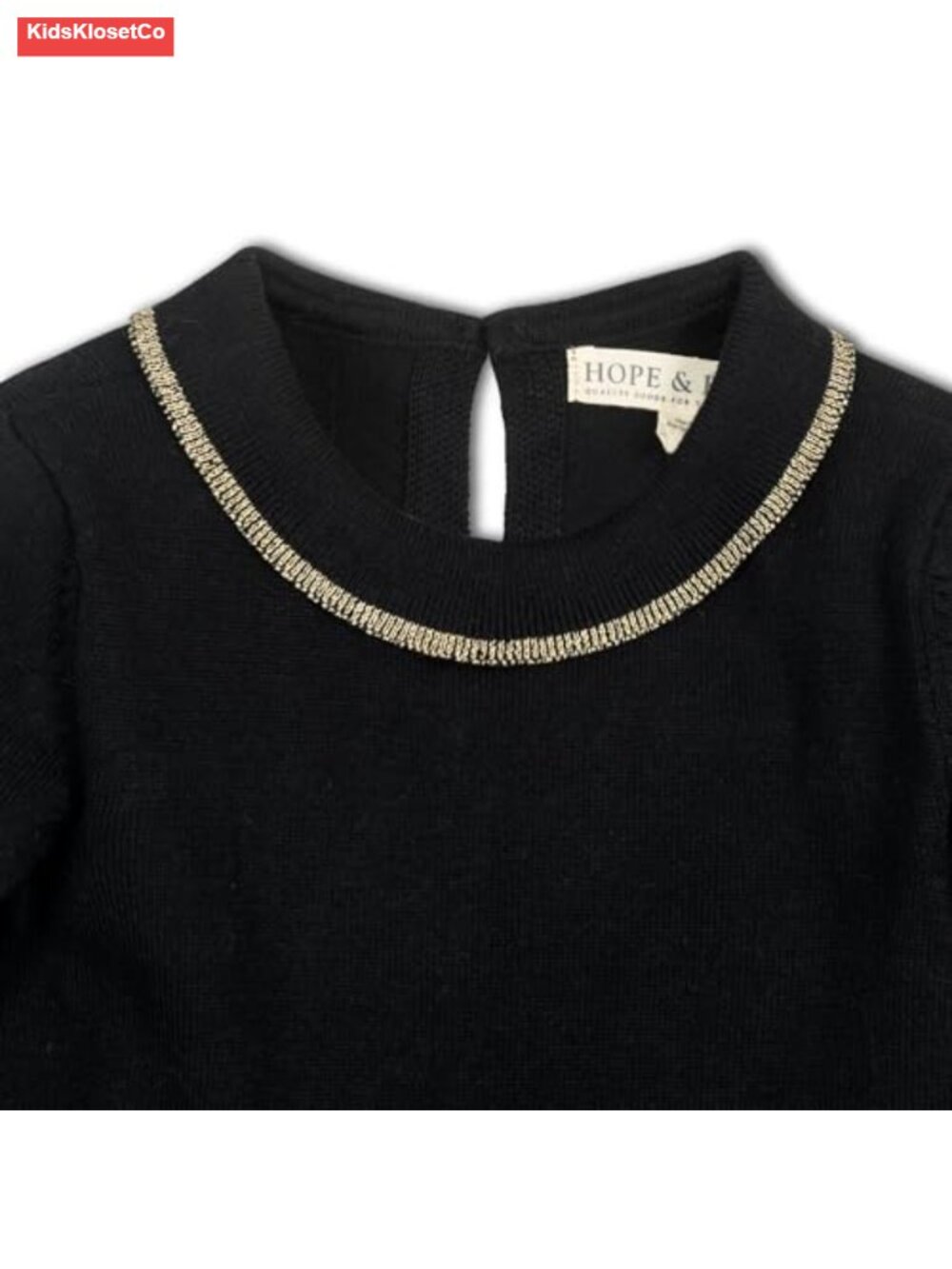 Girls Ruffled Collar Sweater Long Sleeve Organic Cotton - Picture 5 of 6